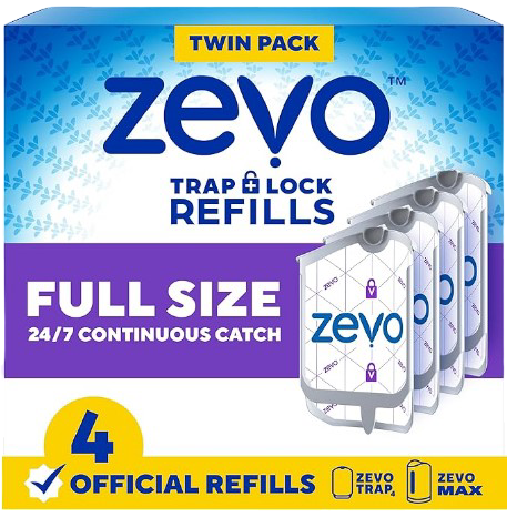 ZEVO Flying Insect Trap Refills – Indoor Refill Cartridges for Flying Insects, Easy Replacement